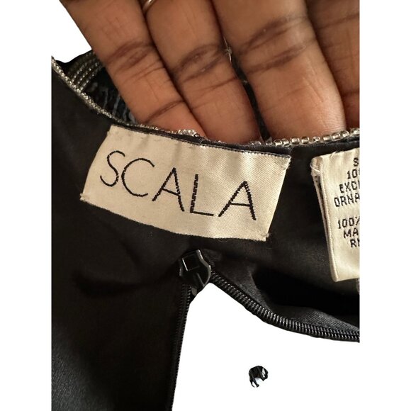 Scala 100% Silk Y2K 2000 beaded and sequined New Year’s Eve tank Size M Vintage - Picture 7 of 10